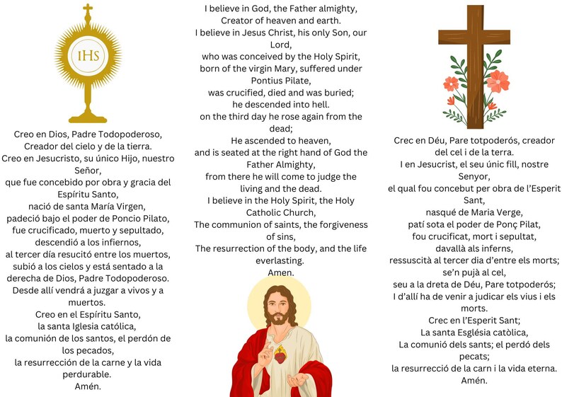 Apostles' Creed Printable Booklet - Etsy