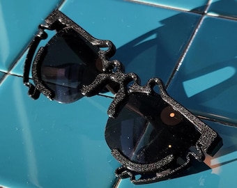 Gafas de sol polarizadas tipo I: monturas de diseño personalizables impresas en 3D, fabricadas en EE. UU., compatibles con la mayoría de lentes, diseño de bisagra sin tornillos.