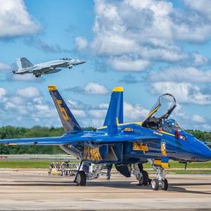 Capturing the Thunder: VFA-143 &quot;Pukin Dogs&quot; F/A-18E Super Hornet in Flight at NAS Oceana Air Show — Print/Canvas/Acrylic/Metal
