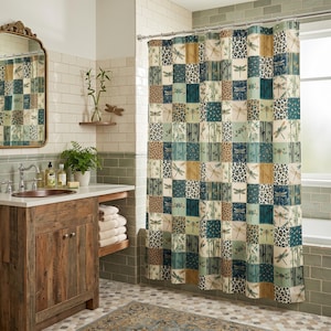 Bamboo Wild - Sage Leopard Print Shower Curtain