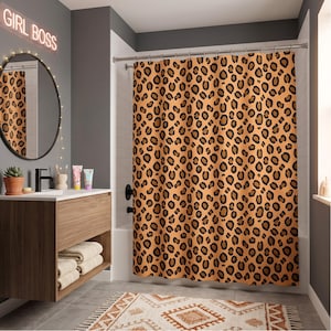 Classic Wild Leopard Print Shower Curtain