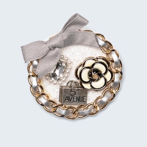 Camellia Flower Brooch: Parisian Chic Bow & Pearl Pin
