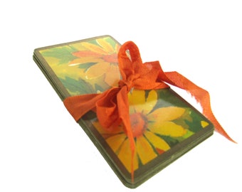 Vintage Sunflower Playing Cards: Art, Journaling, and Swapping