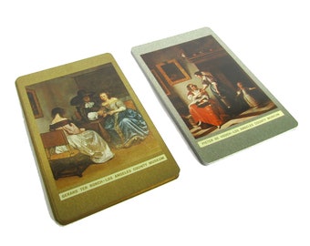 Vintage Art Cards / Vintage Trade Cards / Pieter De Hooch Art / Gerard Ter Borch Art Cards /Los Angeles County Museum Art Cards / Swap cards
