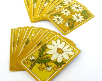 Vintage Daisy Playing Cards: Botanical Ephemera, Scrapbooking (20 Cards)