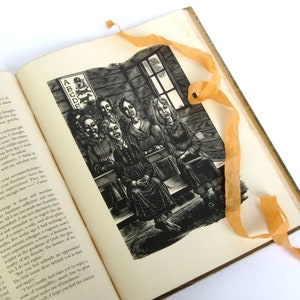JANE EYRE Livre de Charlotte Bronte / 1943 ANTIQUE Edition / Illustré de gravures sur bois de Fritz Eichenberg / Old Jane Eyre Book image 6