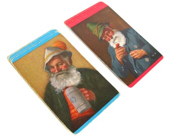 Fritz Muller Art Cards: Vintage Bavarian Man Beer Stein Cards (Lot of 14)