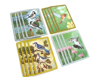 Vintage Bird Art Cards: Ornithological Ephemera (16pcs)