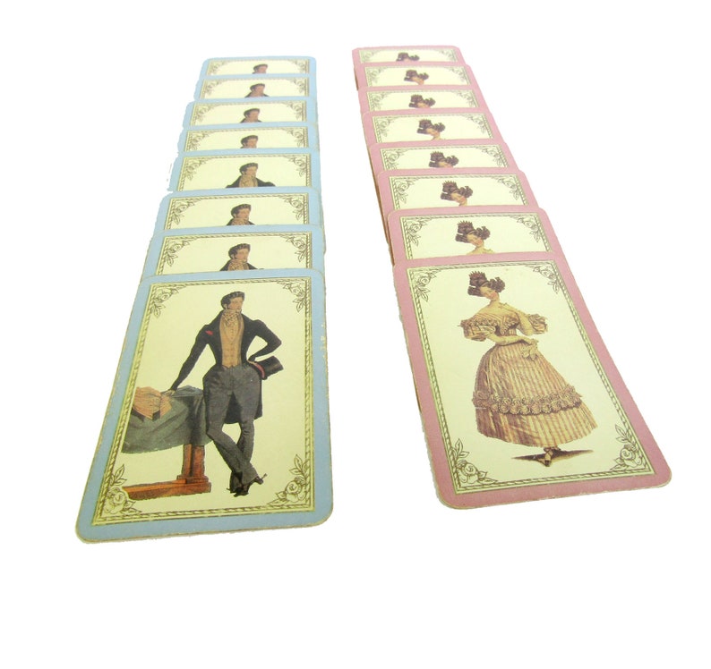 Jane Austen Cards / Regency Trade Cards / Regency Wedding Decor / Austen Wedding Cards / Regency Swap Cards / 16 Trading Cards / Regency Art image 3