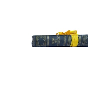 Pride and Prejudice Book by Jane Austen / BOOKS, Inc Art Type Edition / Navy Blue Book Decor / Jane Austen Book / Vintage Jane Austen Book