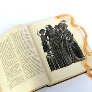 JANE EYRE Livre de Charlotte Bronte / 1943 ANTIQUE Edition / Illustré de gravures sur bois de Fritz Eichenberg / Old Jane Eyre Book image 8