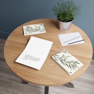 The Peaceful Branch - Carte de vœux d'encouragement chrétien « Restez calme »
