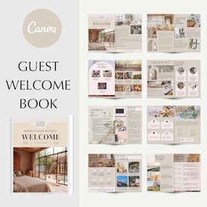 Guest Welcome Guide Book Airbnb Welcome Book Vacation Rental Book Hospitality Book VRBO House Manual Editable House Rules Printable Template