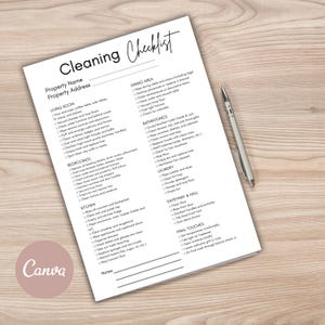 Airbnb Housekeeping Cleaning Checklist For Airbnb Hosts Vacation Rental Turnover Guide Printable Host Prep List for Guest Ready Home