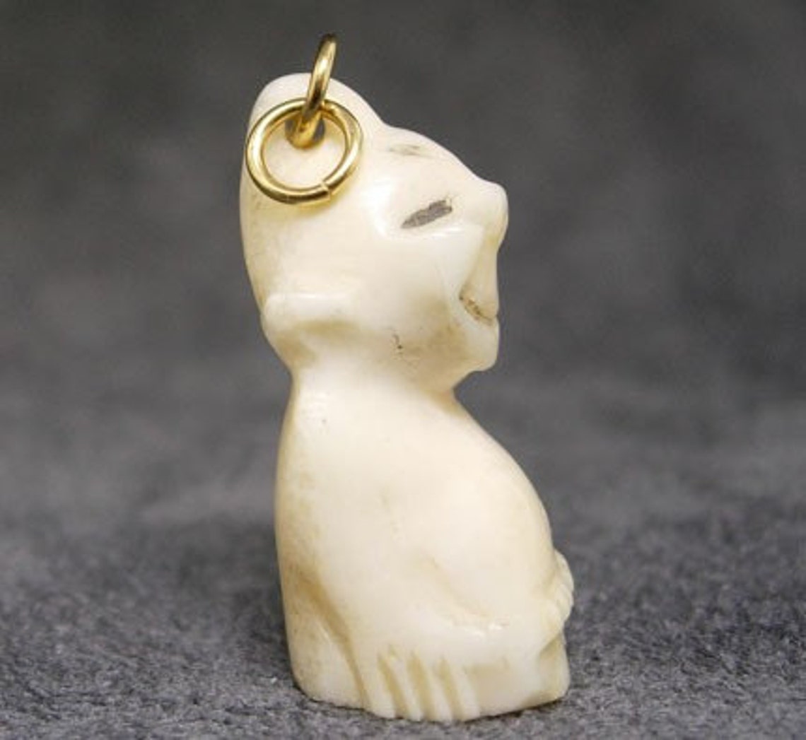 Vintage Ivory Billiken Good Luck Pendant Charm Alaska Etsy
