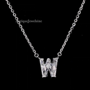 W – Wearable Art Initial Pendant | Gold & Lab-Grown Diamond Necklace | Personalized Charm
