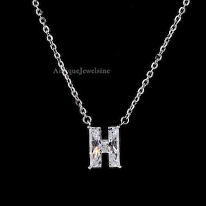 H – Handcrafted Initial Pendant | Gold & Lab-Grown Diamond Necklace | Personalized Jewelry | Solitaire Name Necklace