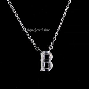 B – Brilliant Initial Pendant Necklace | Lab-Grown Diamond & Gold | Custom Letter Jewelry