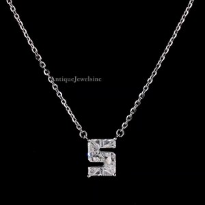 S – Signature Letter Necklace | Gold & Lab-Grown Diamond Initial Pendant | Luxury Gift