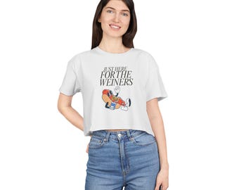 "Lustiges 4. Juli Crop T-Shirt: Frauen Grillshirt ""Pathopic!""."