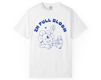 Unisex 'In Full Bloom' Graphic T-Shirt: Garment-Dyed US Cotton