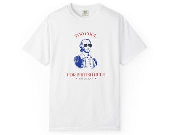 George Washington Patriotic Graphic T-Shirt, 4th of July Apparel, US Cotton Tee