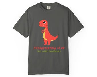 Dinosaur Graphic T-Shirt: Hyperfixation Club, Retro Dino Tee