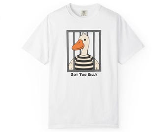Silly Goose Behind Bars T-Shirt: Humorous Graphic Tee