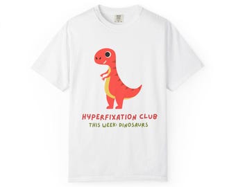 Dinosaur Graphic T-Shirt: Hyperfixation Club, Retro Dino Tee