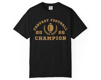 Fantasy Football 2026 Champion T-Shirt | Vintage Laurel Football Design