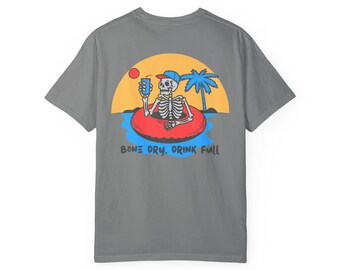 Skeleton Bone Dry T-Shirt: Garment-Dyed Cotton, Vintage Style