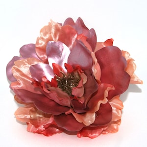 Metallic Peach Pink Peony  - With or Without Stem - Boutique Silk Flowers, Artificial  Flower Heads