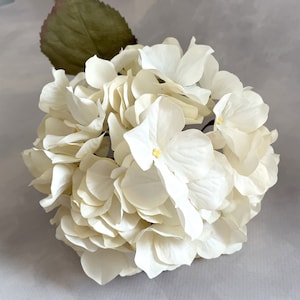 Cream White Hydrangea Bunch -  Artificial Flowers, Blossoms, Silk Flowers