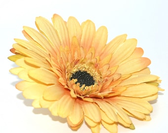 Margarida Artística em Ouro Amarelo - Flores Artificiais, Cabeças de Flores de Seda - PRÉ-VENDA