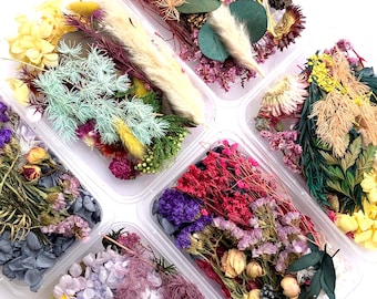 Dried Flowers 6x4x1.5 Box - Resin DIY, Craft Supply, Nail Art, Epoxy Mold, Jewelry Filling, Soap making