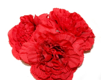 3 Red Carnations