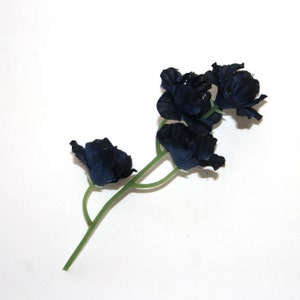 50 Navy Blue Blossoms 13-14 pick count Artificial Flowers, Silk Flower Blossoms PRE-ORDER image 1