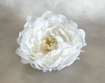 Small Creamy Peony - Artificial Flower Head - 4 inches