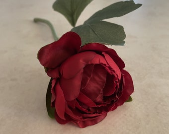 Red Ranunculus Pick- Artificial Flowers, Silk Flowers
