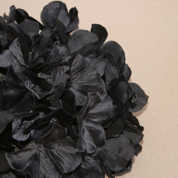 Jumbo Jet Black Hydrangea With or Without Stem Artificial Flowers, Silk  Flowers PRE-ORDER 