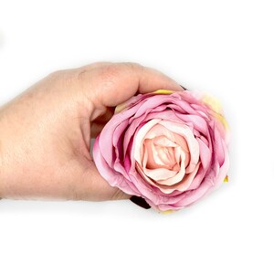 Boutique Pink Rose Head Artificial Flower Silk Flower Heads image 5
