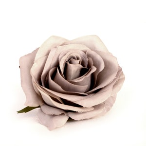 Long Stem Light Grey Confetti Rose - Artificial Flowers, Silk Roses