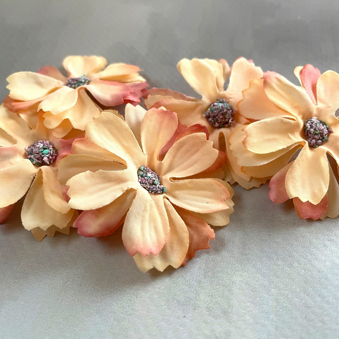 ●ANOETIC● FLOWER MIX CAP_PINK 5 Small GRADIENT PEACH PINK Cosmos - Artificial Flowers