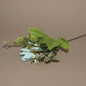 Small Bundle or Bouquet with Greenery and Light Green Blossoms