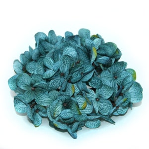 Pleine tête d&#39;hortensia en turquoise - Fleurs artificielles, fleurs en soie - PRÉ-COMMANDE