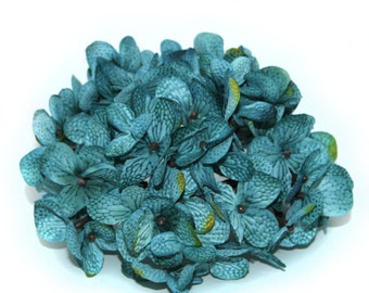 Full Hydrangea Head in Turquoise - Artificial Flowers, Silk Flower Blossoms - PRE-ORDER