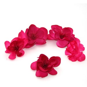 5 mela rosa fucsia o scuro fiori - fiori artificiali, fiori di seta