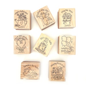 &quot;Vintage Stamping &#39;UP &quot;&quot;Fast Notes&quot;&quot; - Kollektion 1996 - Verzierungen für Scrapbook (8 Stück)&quot;