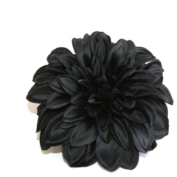 Dalia de seda mágica negra flor artificial flor de seda - Etsy España