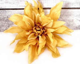 Autumn Yellow Wild Dahlia - Artificial Flower - 7 Inches